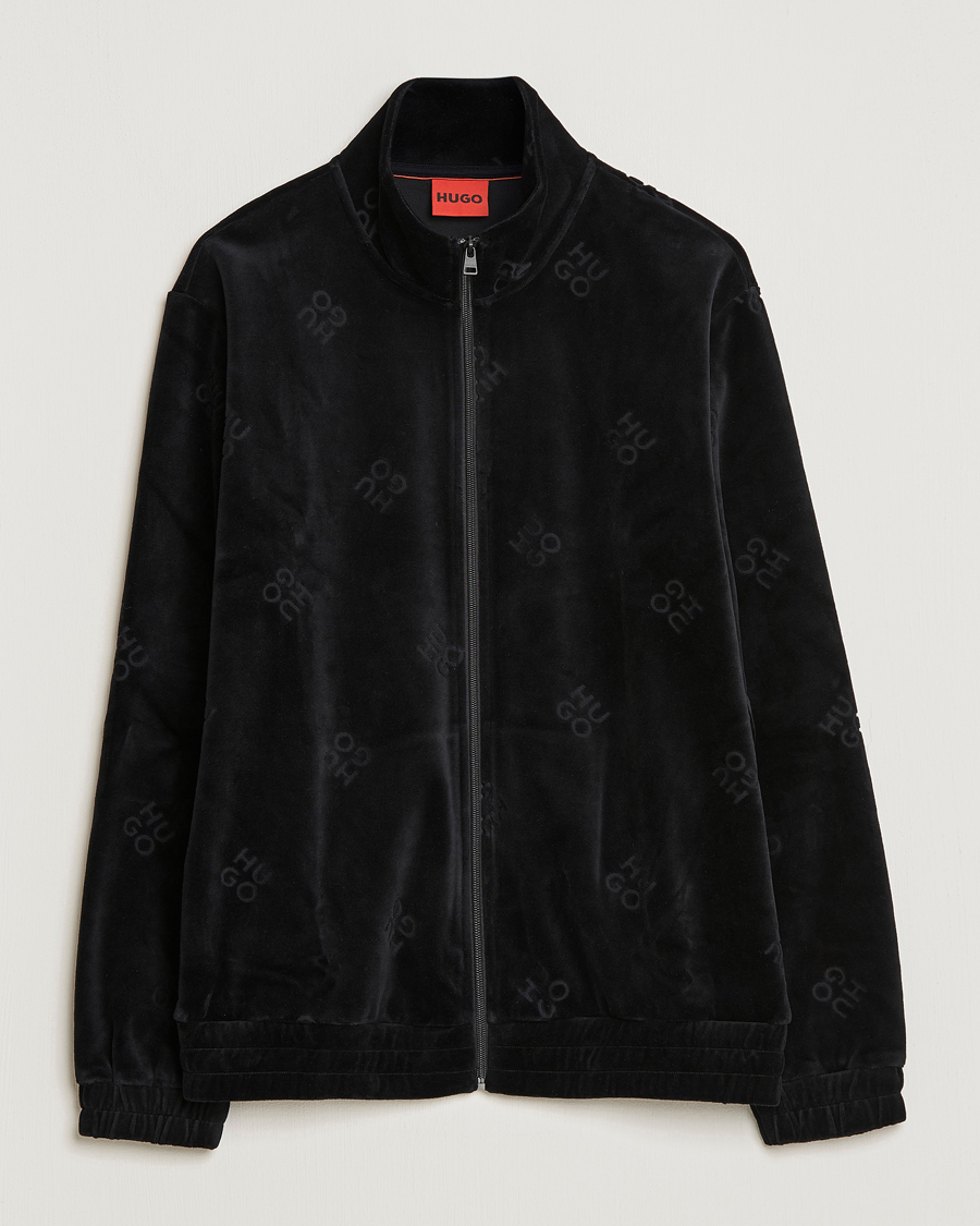 Mies | Puserot | HUGO | Dornbill Velvet Full Zip Jacket Black