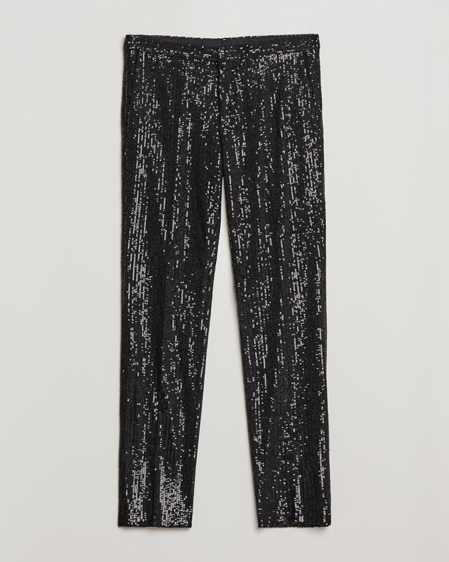 Mies | Housut | HUGO | Hesten Shiny Tuxedo Trousers Black