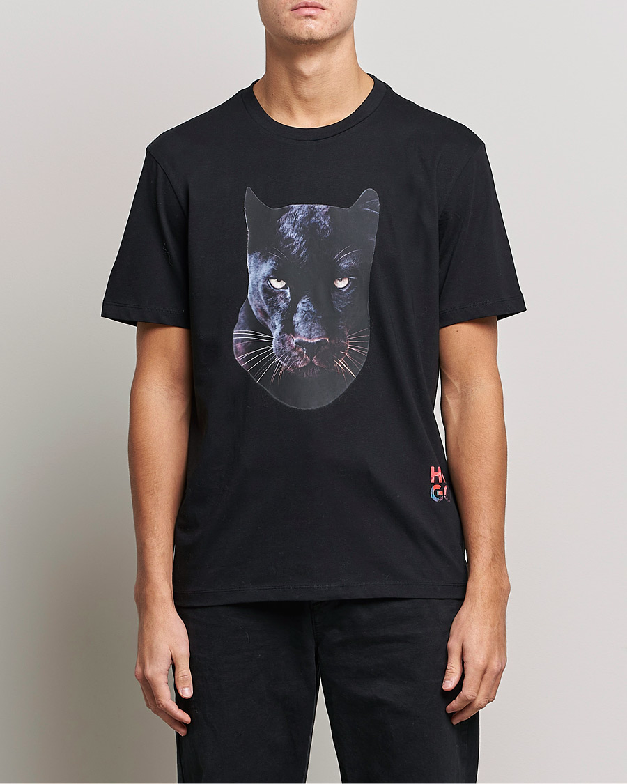 Mies |  | HUGO | Deetah Logo Crew Neck T-Shirt Black