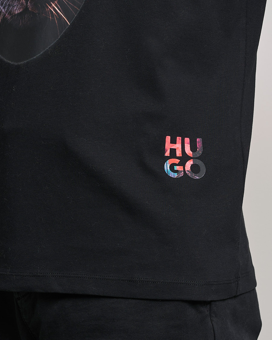 Mies | T-paidat | HUGO | Deetah Logo Crew Neck T-Shirt Black