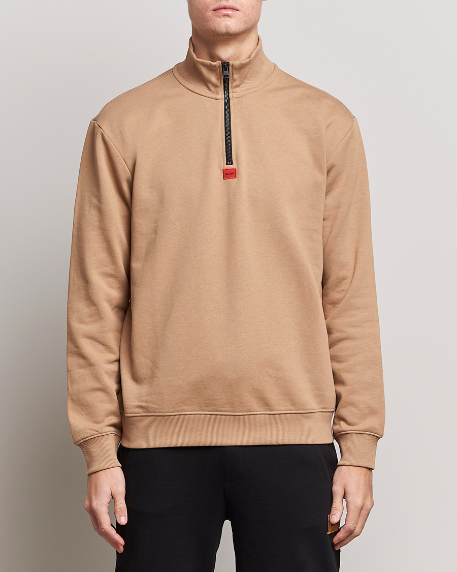 Mies |  | HUGO | Durty Half Zip Sweater Medium Beige