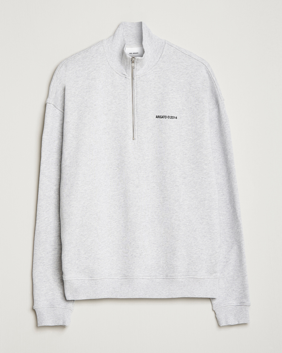 Mies | Puserot | Axel Arigato | Monogram Half Zip Sweater Grey Melange