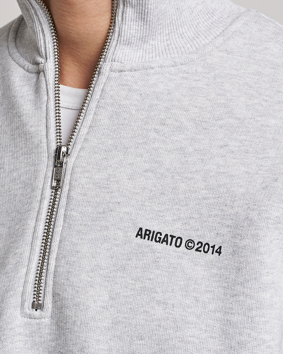 Mies | Puserot | Axel Arigato | Monogram Half Zip Sweater Grey Melange