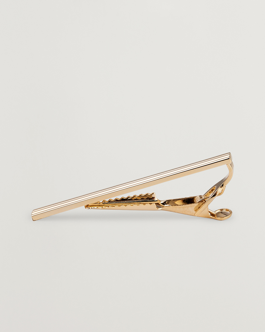 Mies | Solmiot | Amanda Christensen | Ribbed Tie Clip Gold