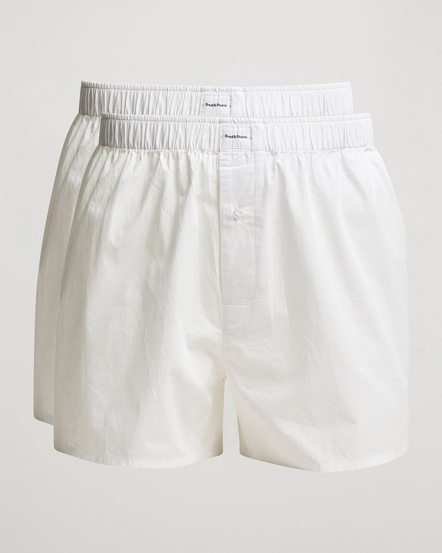 Mies | Alusvaatteet | Bread & Boxers | 2-Pack Boxer Shorts White