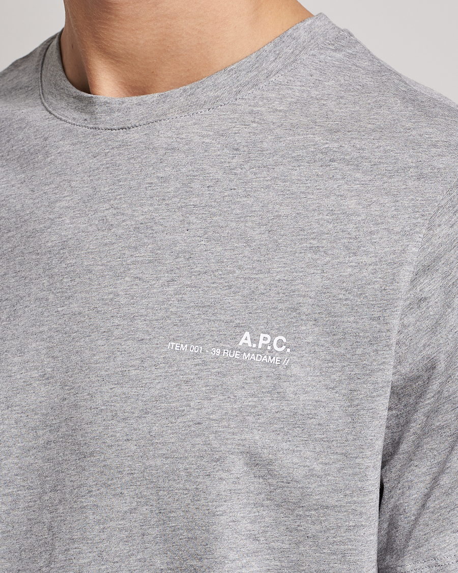 Mies | T-paidat | A.P.C. | Item T-Shirt Heather Grey
