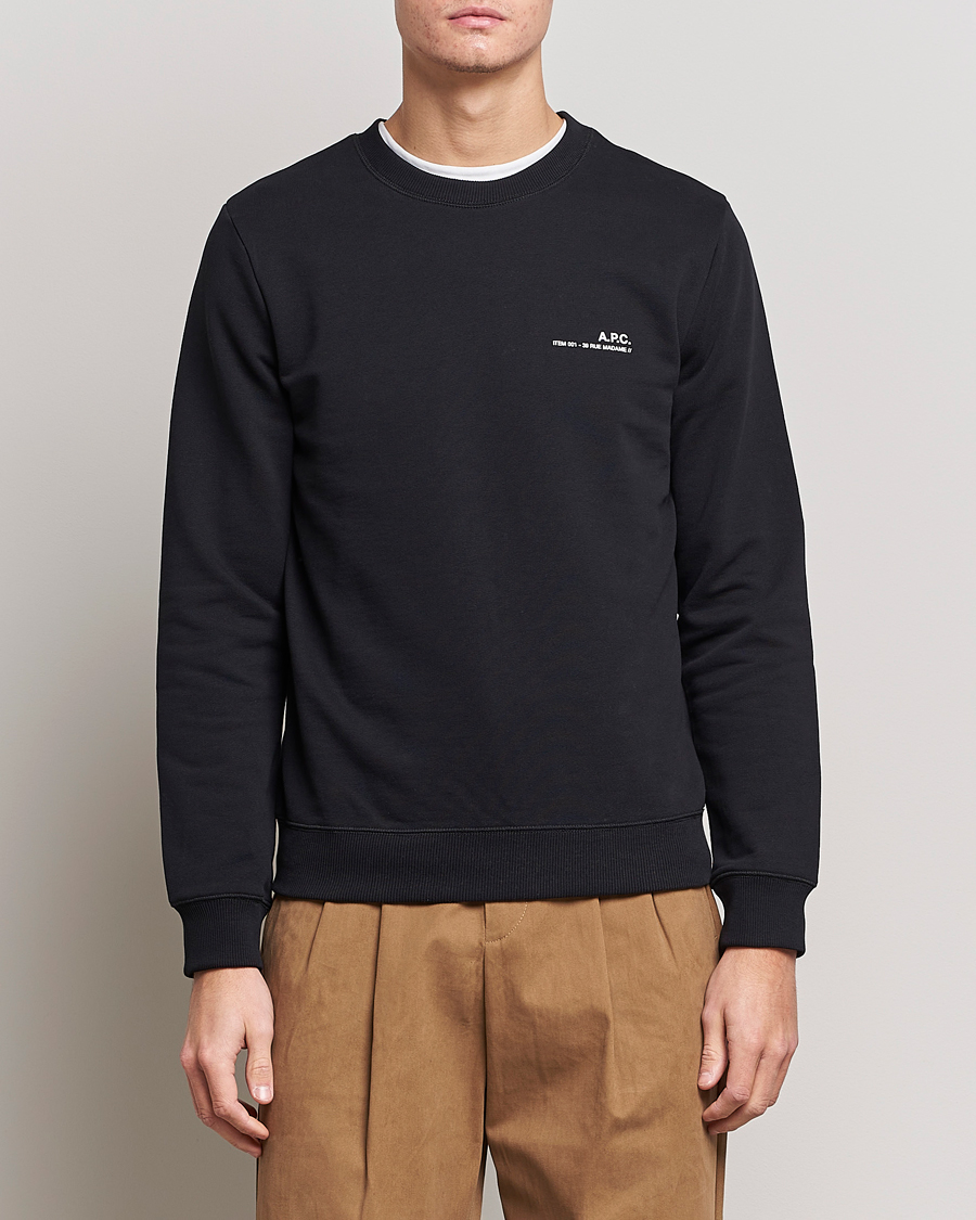 Mies | Puserot | A.P.C. | Item Sweatshirt Black