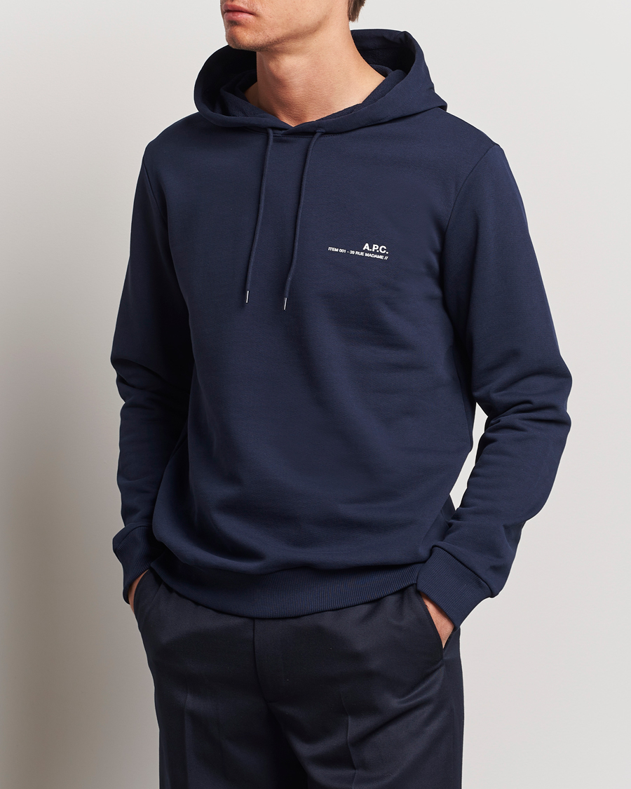 Mies | Puserot | A.P.C. | Item Hoodie Navy
