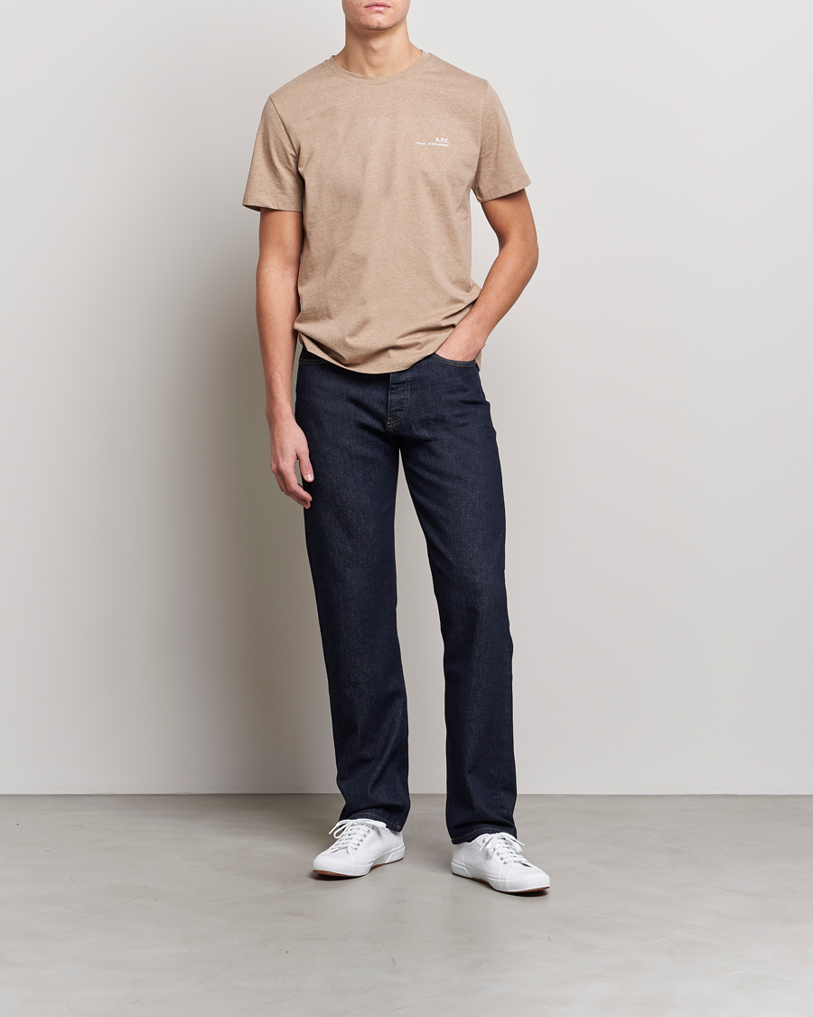 Mies | T-paidat | A.P.C. | Item T-Shirt Heather Beige