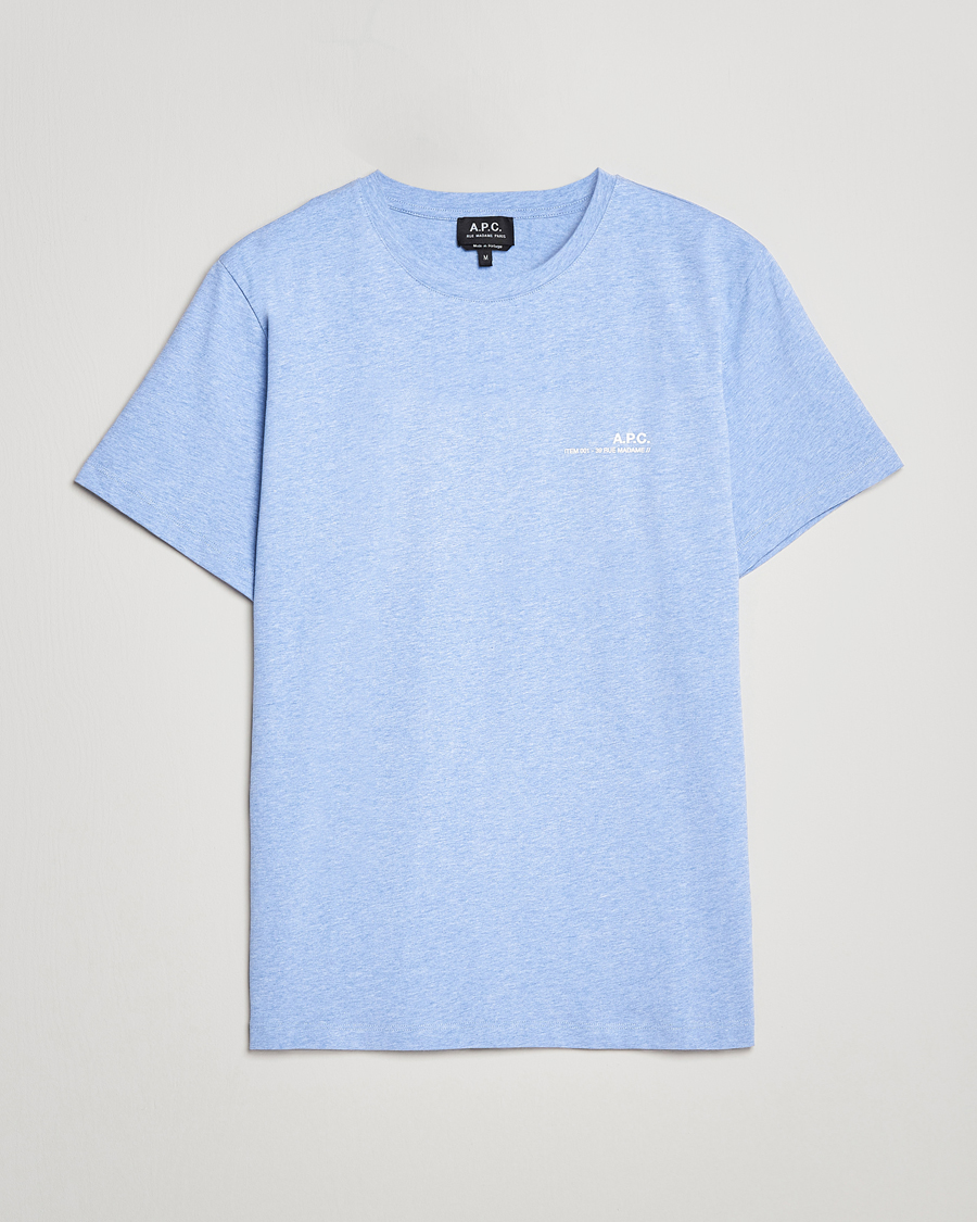 Mies | T-paidat | A.P.C. | Item T-Shirt Bleu Ciel