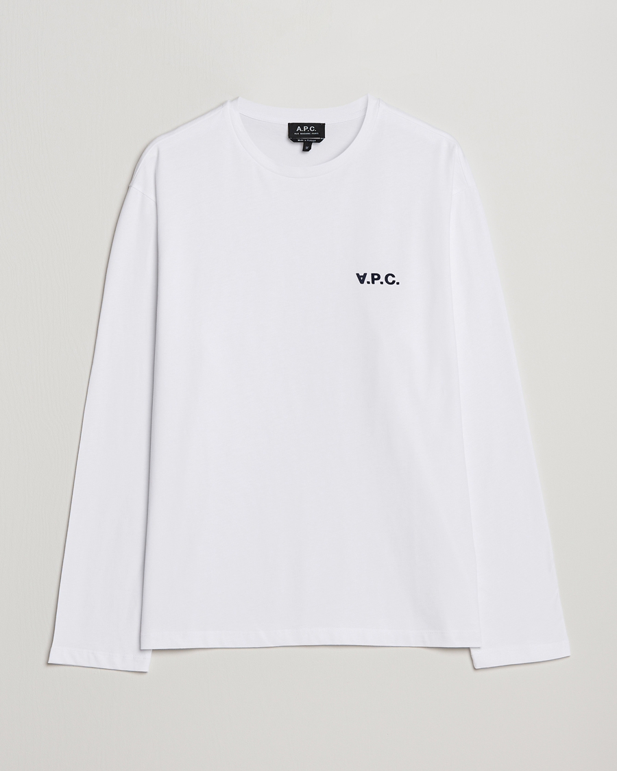Mies | T-paidat | A.P.C. | VPC Long Sleeve T-Shirt White