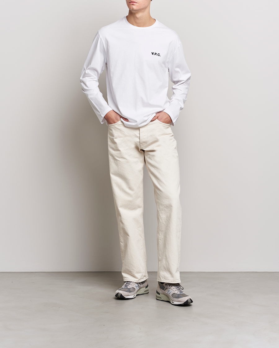 Mies | T-paidat | A.P.C. | VPC Long Sleeve T-Shirt White
