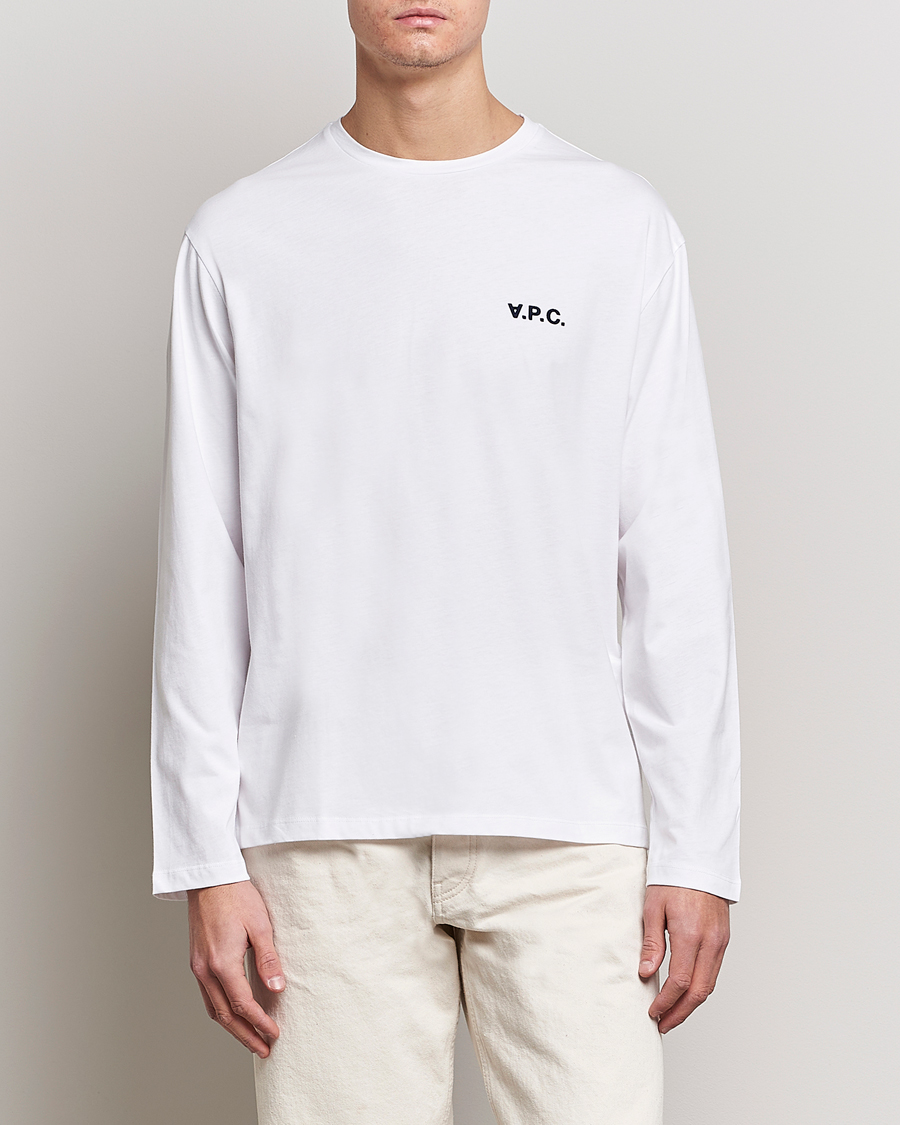 Mies | Pitkähihaiset t-paidat | A.P.C. | VPC Long Sleeve T-Shirt White