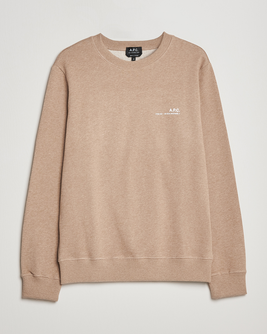 Mies | Puserot | A.P.C. | Item Sweatshirt Heather Beige