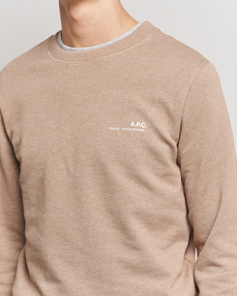 Mies | Puserot | A.P.C. | Item Sweatshirt Heather Beige