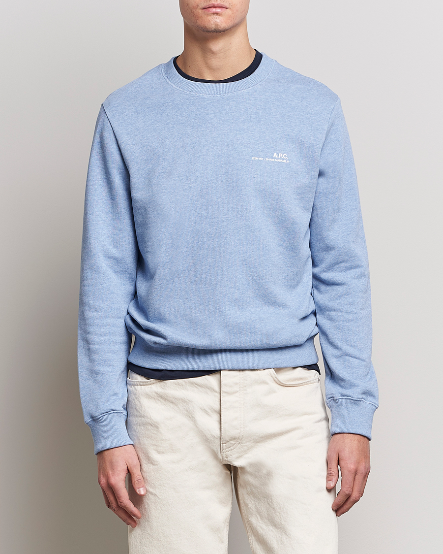 Mies |  | A.P.C. | Item Sweatshirt Bleu Ciel