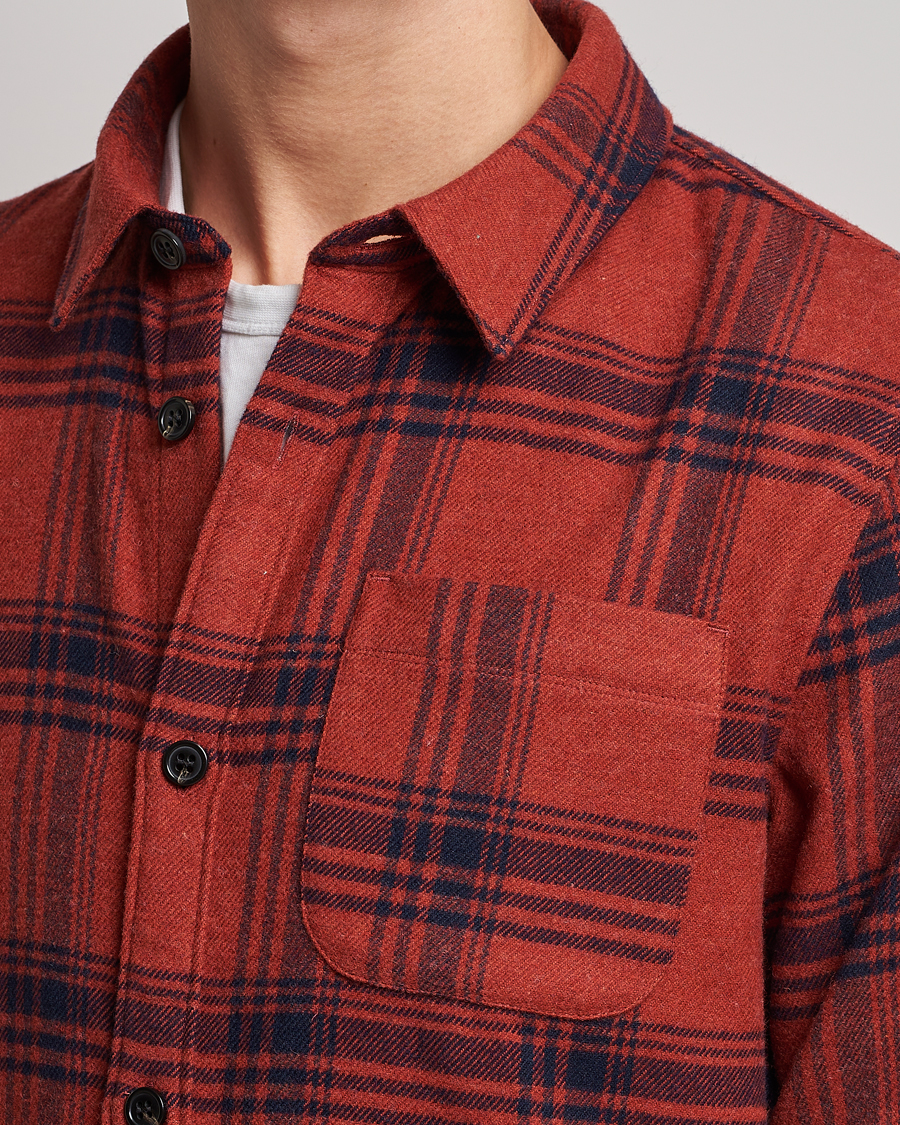 Mies | Kauluspaidat | A.P.C. | Trek Heavy Overshirt Brick Red