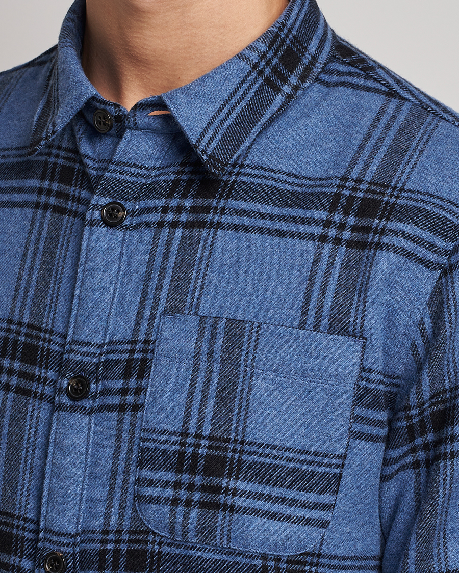 Mies | Kauluspaidat | A.P.C. | Trek Heavy Overshirt Blue Check