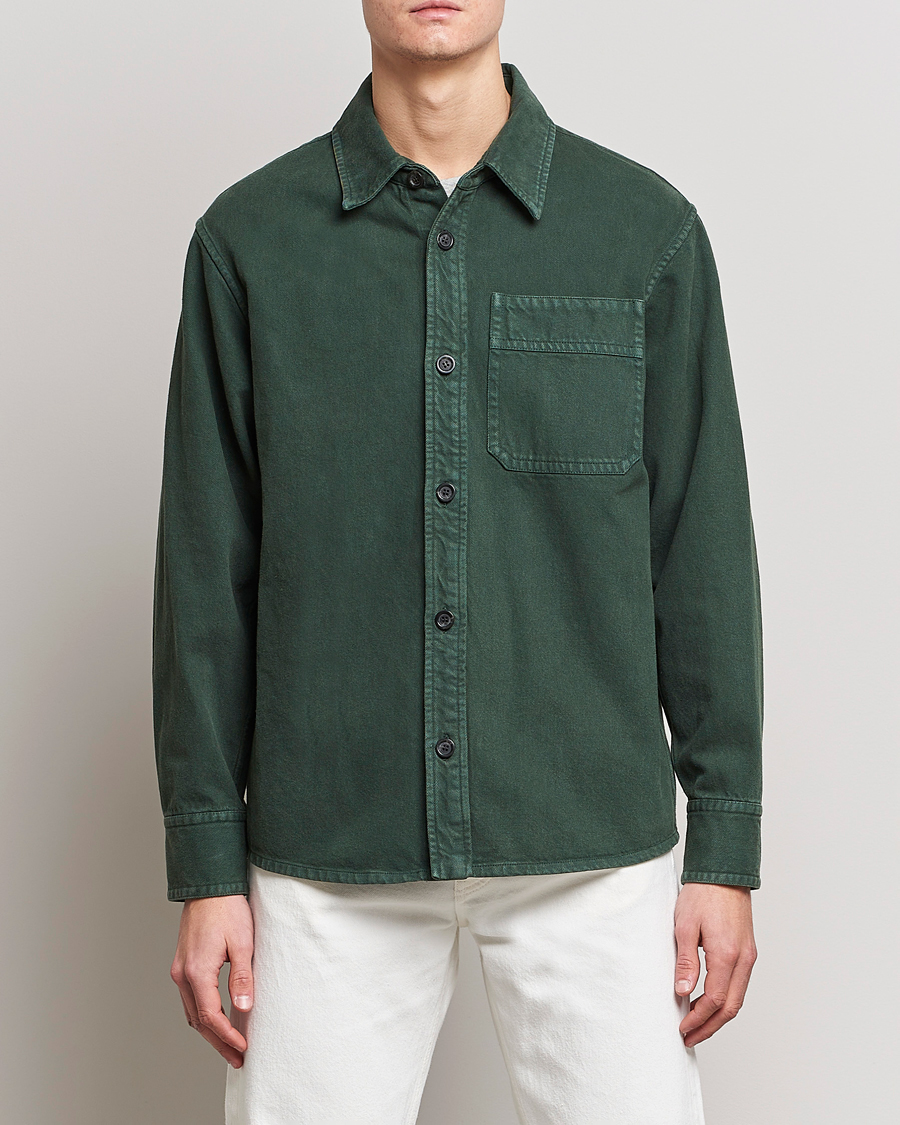 Mies | Paitatakkien aika | A.P.C. | Basile Shirt Jacket Dark Green
