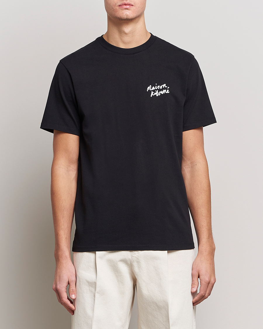 Mies |  | Maison Kitsuné | Mini Handwriting T-Shirt Black