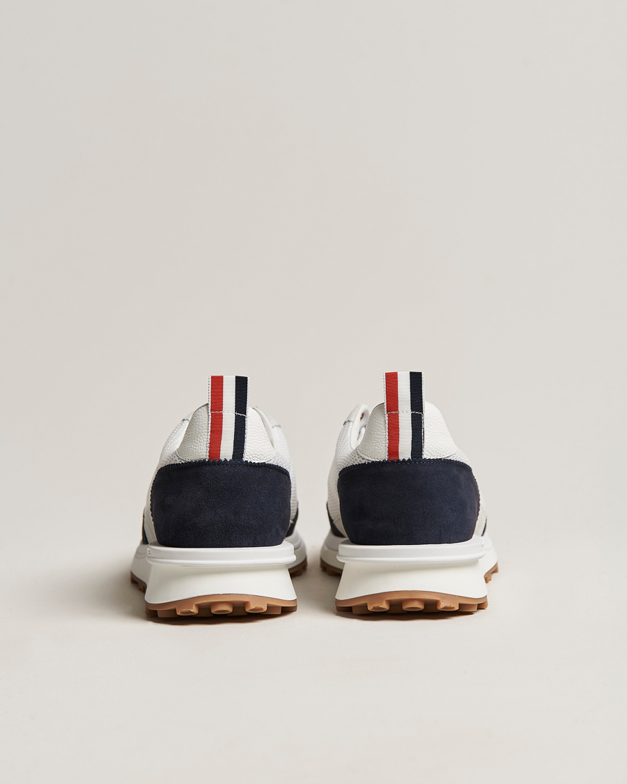 Mies | Thom Browne Tech Runner White/Navy Suede | Thom Browne | Tech Runner White/Navy Suede
