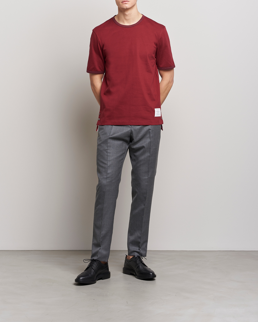 Mies | T-paidat | Thom Browne | Jersey T-Shirt Burgundy