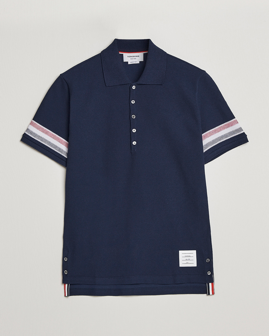 Mies | Pikeet | Thom Browne | RWB Stripe Polo Shirt Navy