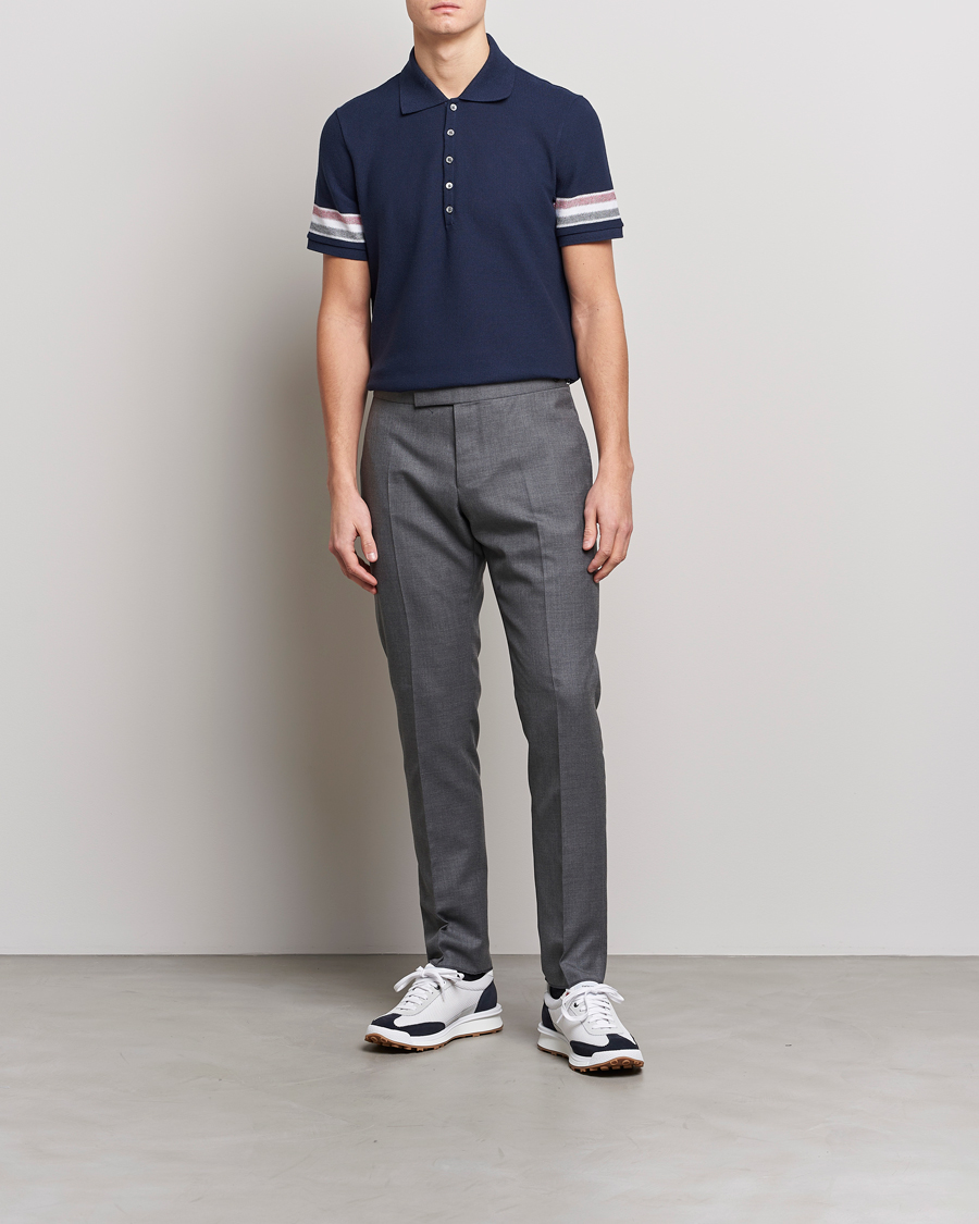 Mies | Pikeet | Thom Browne | RWB Stripe Polo Shirt Navy