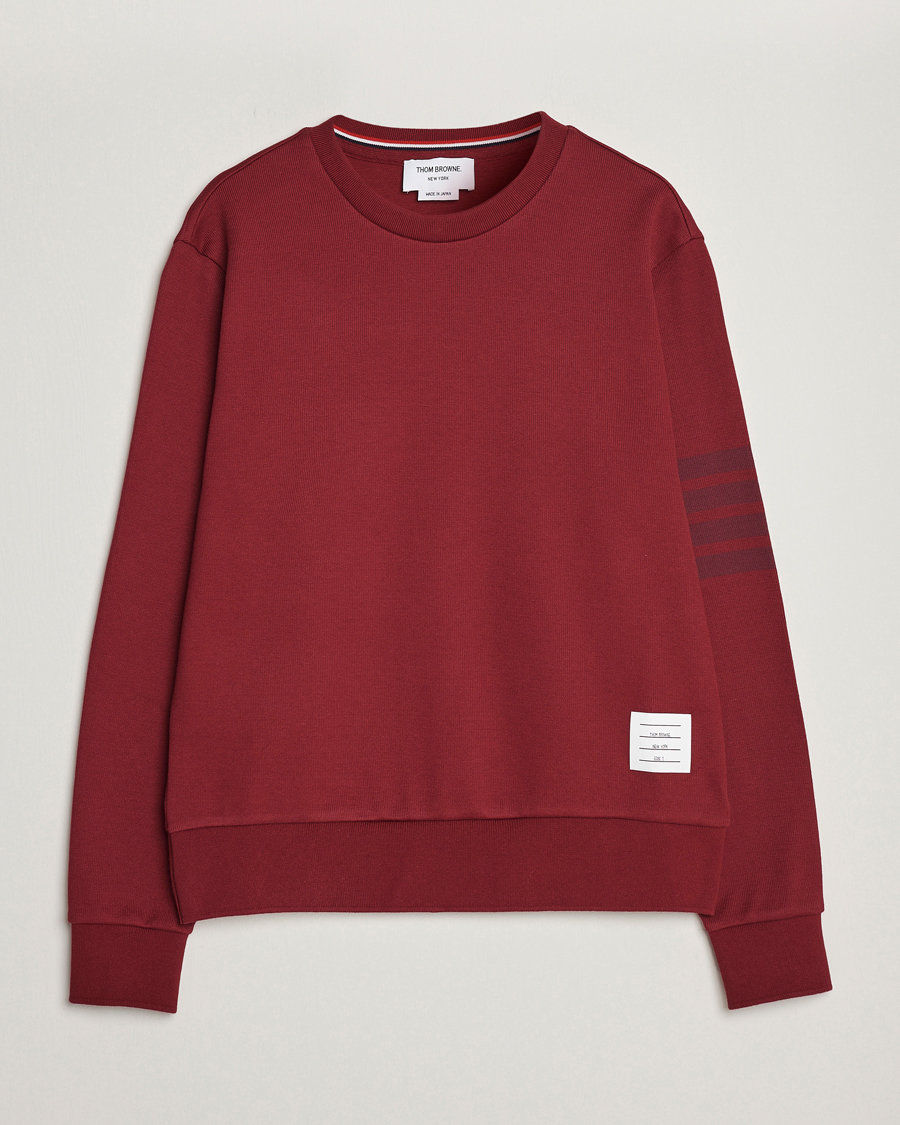 Mies | Puserot | Thom Browne | Tonal 4 Bar Sweatshirt Burgundy
