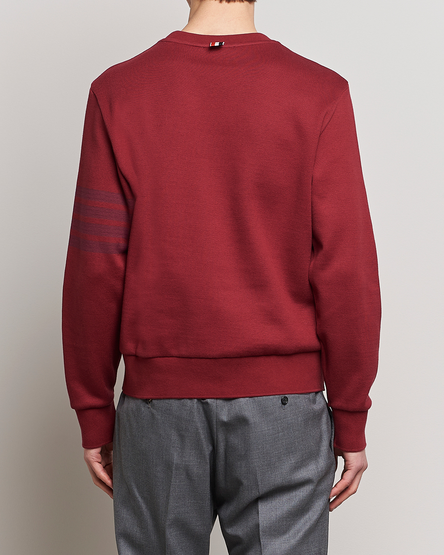 Mies | Puserot | Thom Browne | Tonal 4 Bar Sweatshirt Burgundy