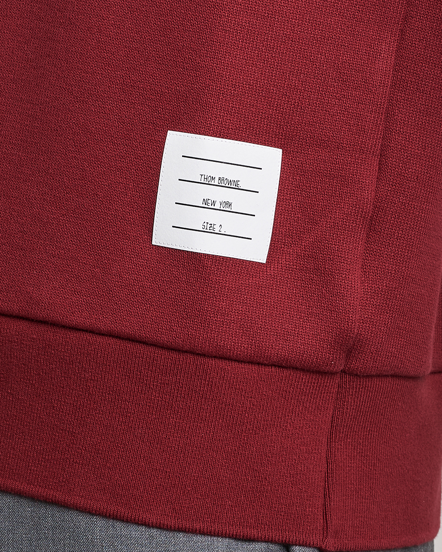 Mies | Puserot | Thom Browne | Tonal 4 Bar Sweatshirt Burgundy