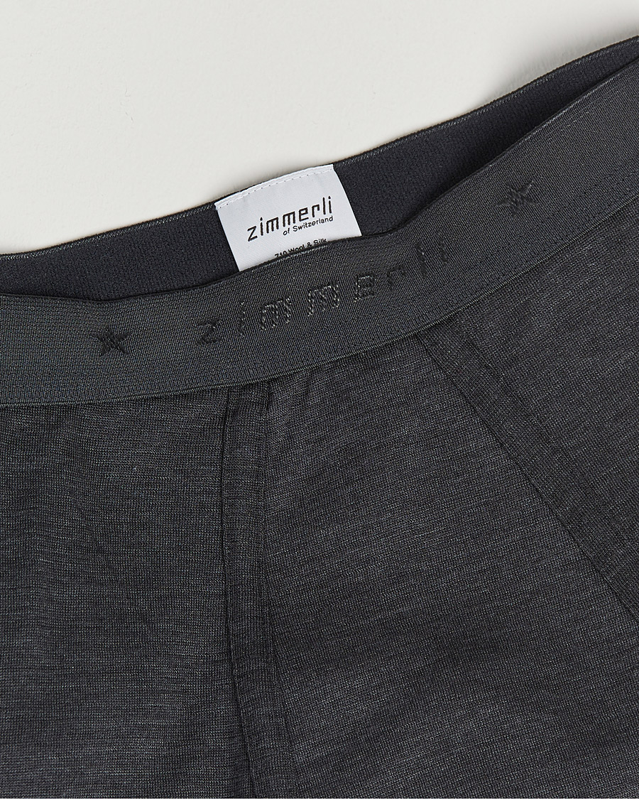 Mies |  | Zimmerli of Switzerland | Wool/Silk Long Johns Charcoal