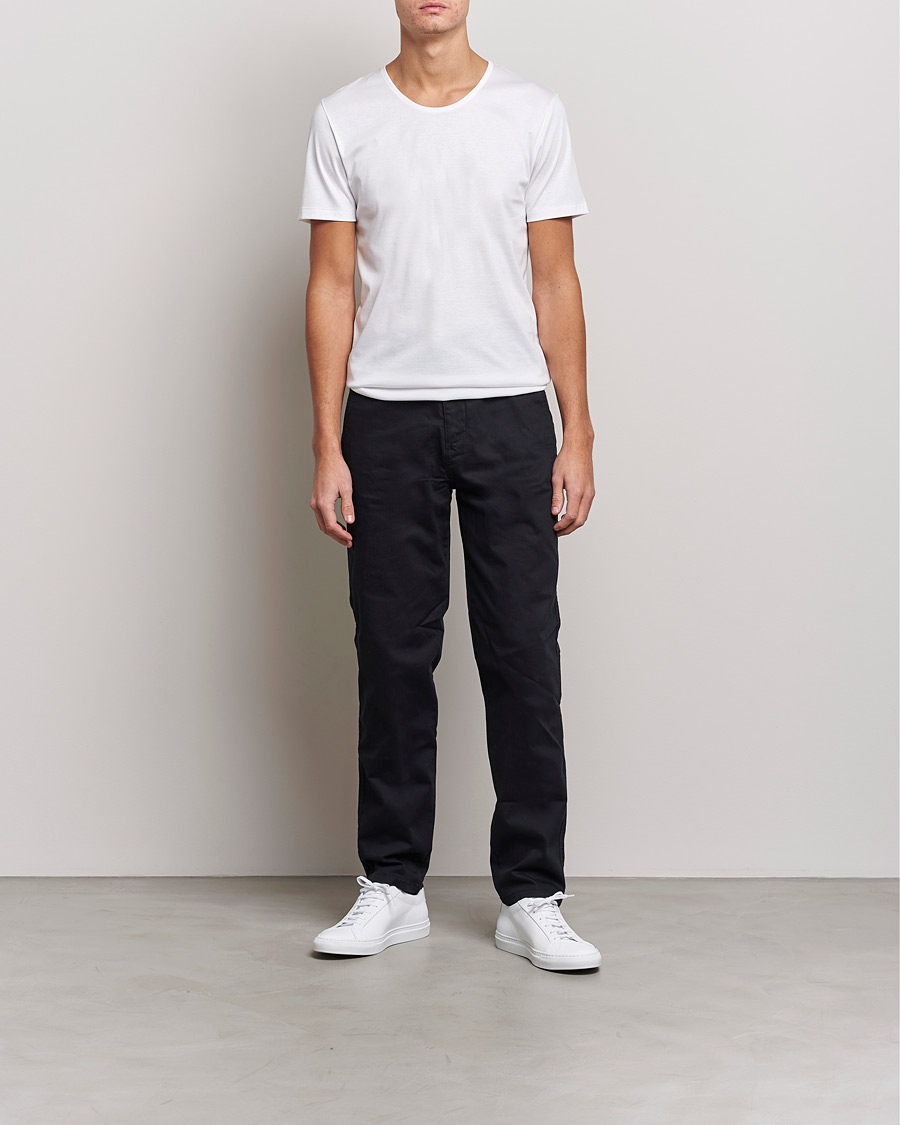 Mies |  | Zimmerli of Switzerland | Sea Island Cotton Crew Neck T-Shirt White