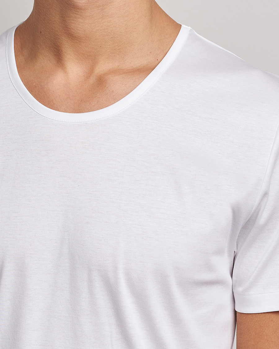 Mies | T-paidat | Zimmerli of Switzerland | Sea Island Cotton Crew Neck T-Shirt White