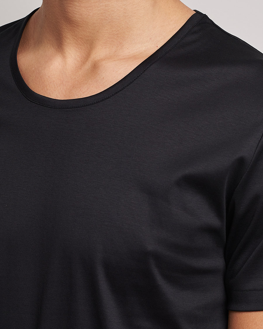 Mies | T-paidat | Zimmerli of Switzerland | Sea Island Cotton Crew Neck T-Shirt Black