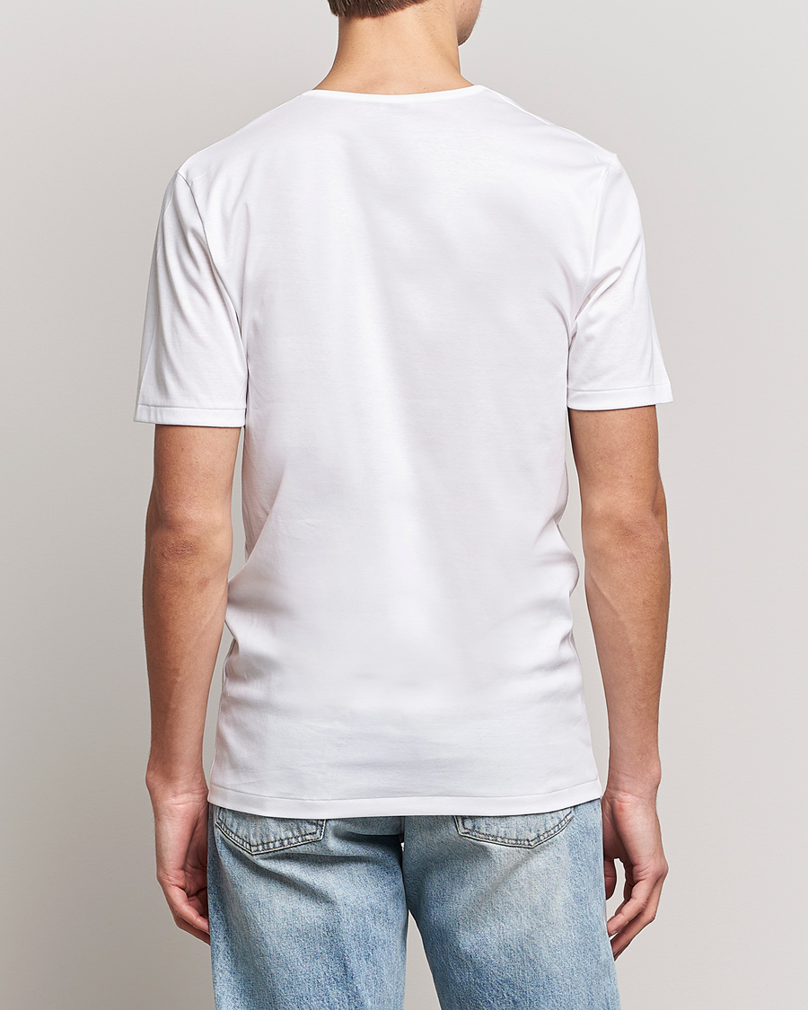 Mies | T-paidat | Zimmerli of Switzerland | Sea Island Cotton V-Neck T-Shirt White