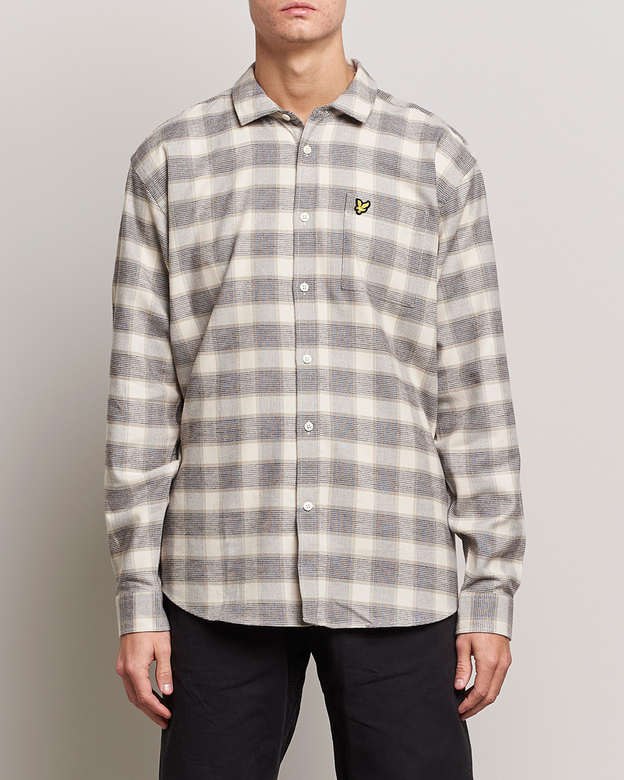 Mies |  | Lyle & Scott | Checked Cotton Shirt Taupe