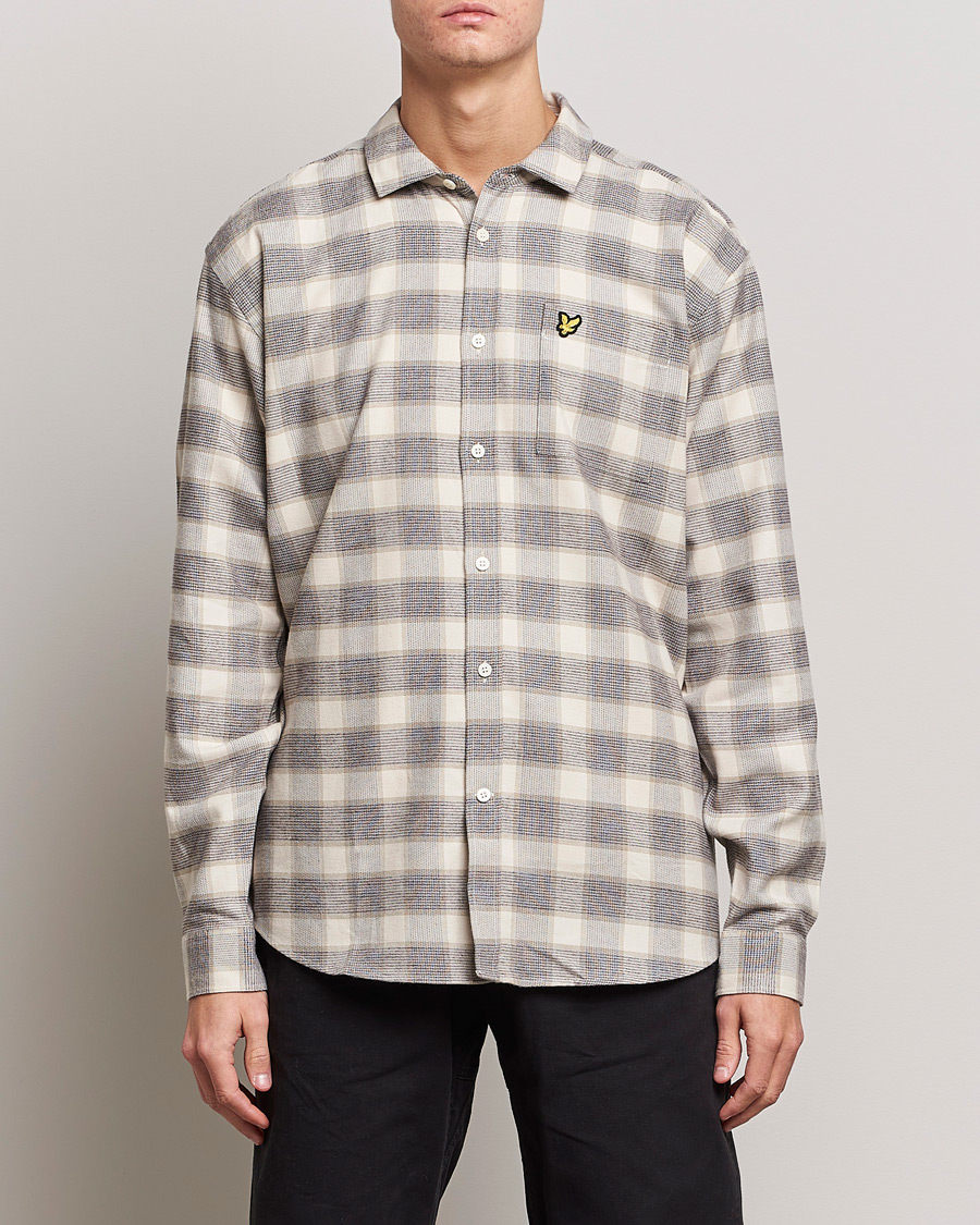 Mies | Kauluspaidat | Lyle & Scott | Checked Cotton Shirt Taupe