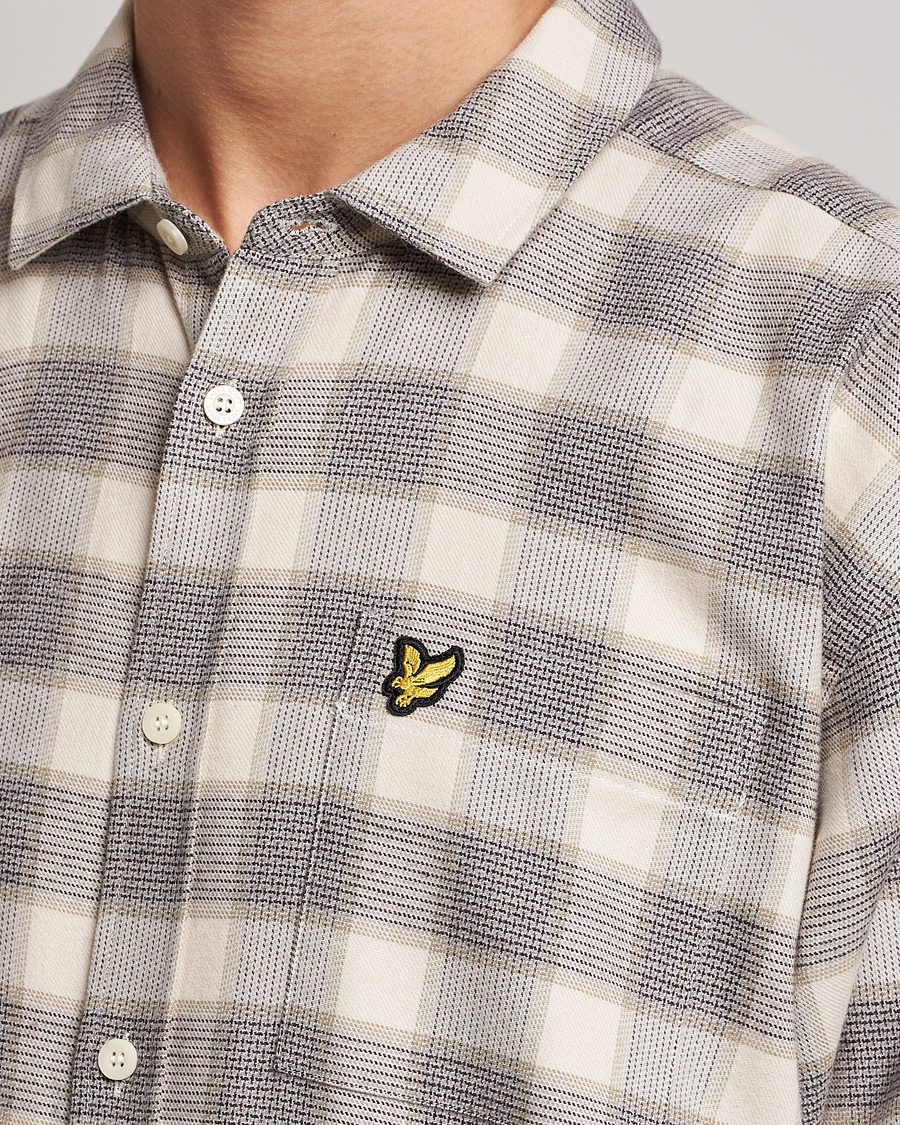 Mies | Kauluspaidat | Lyle & Scott | Checked Cotton Shirt Taupe