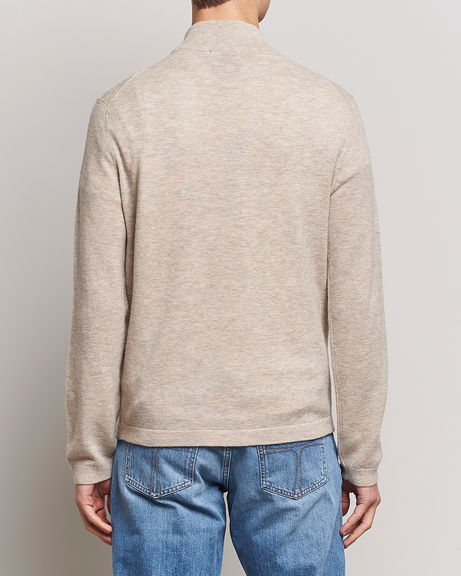 Mies | Puserot | Tiger of Sweden | Owain Merino Half Zip Sweater Dark White