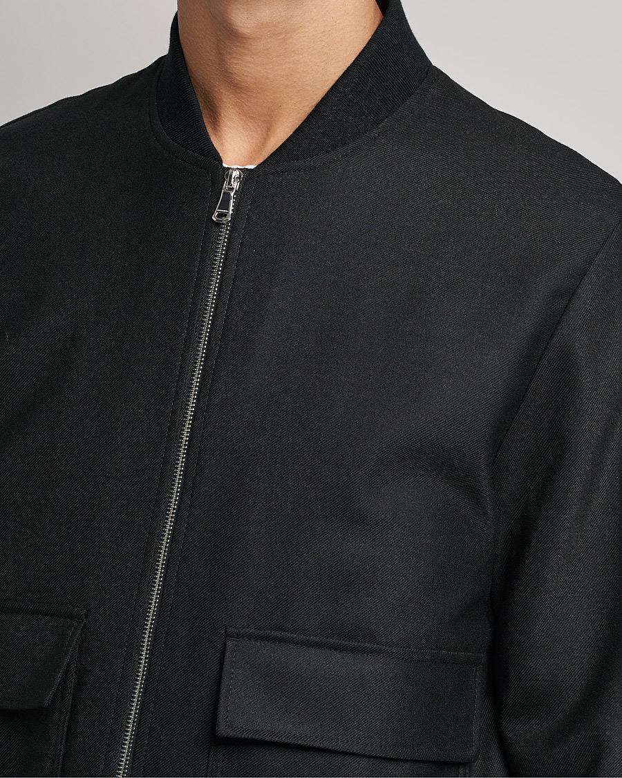 Mies | Takit | J.Lindeberg | Thom Bomber Wool Twill Jacket Black
