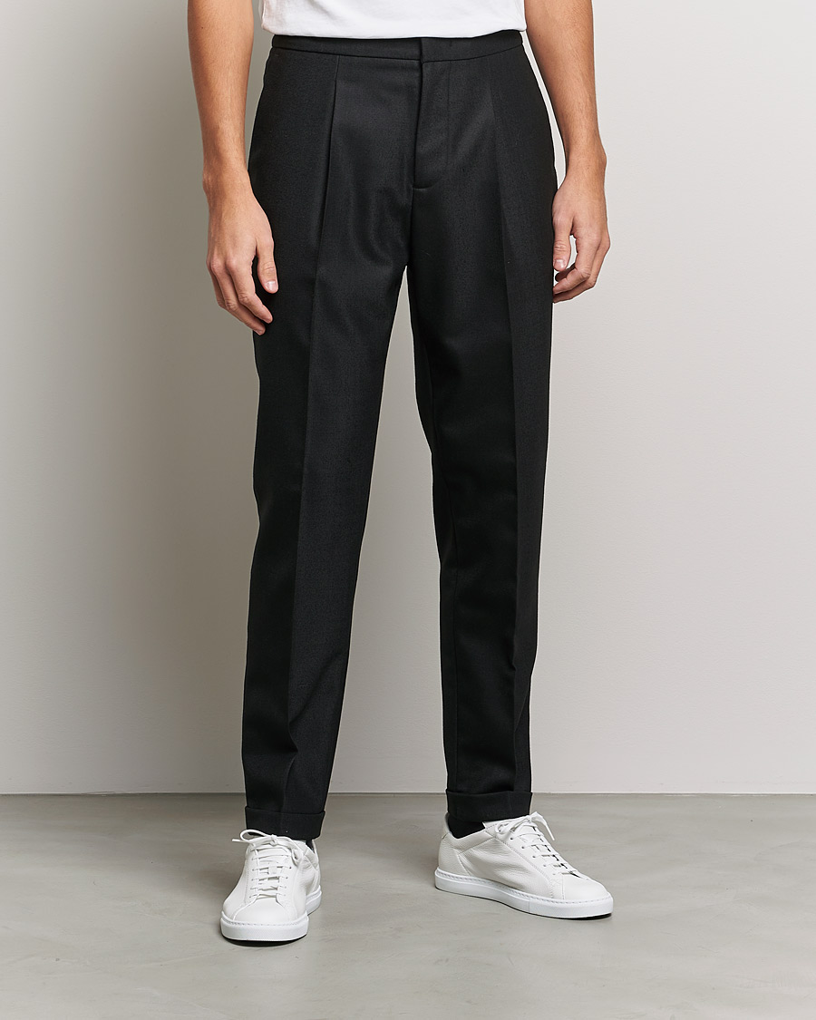 Mies | Housut | J.Lindeberg | Sasha Wool Twill Pants Black