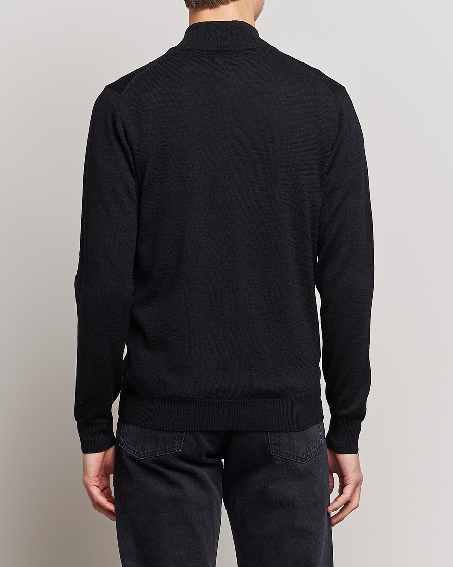 Mies | Puserot | J.Lindeberg | Kian Quarter Zip Merino Sweater Black