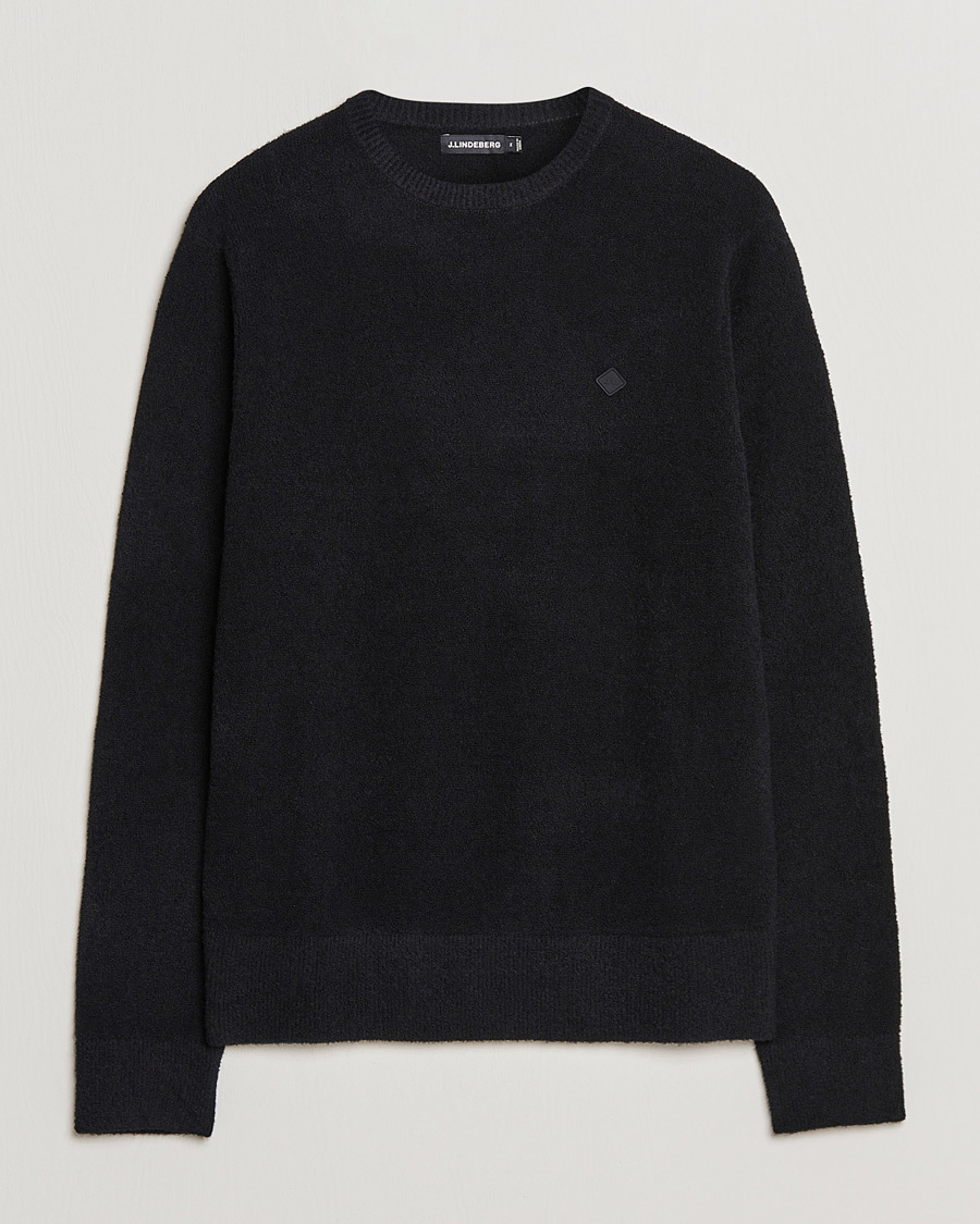 Mies | Puserot | J.Lindeberg | Yuri Merino Logo Crew Neck Sweater Black