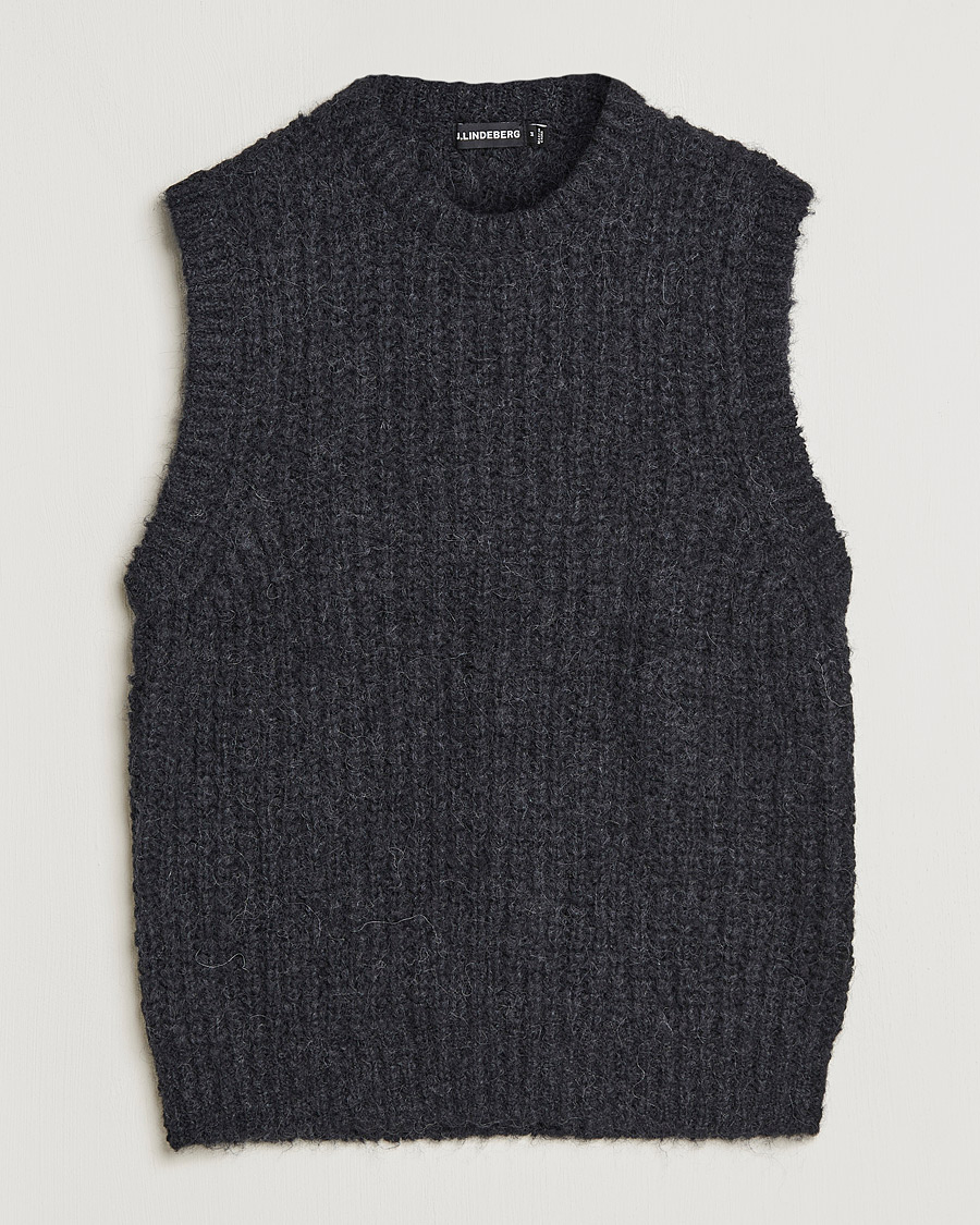 Mies | Puserot | J.Lindeberg | Alfons Wool Slipover Black