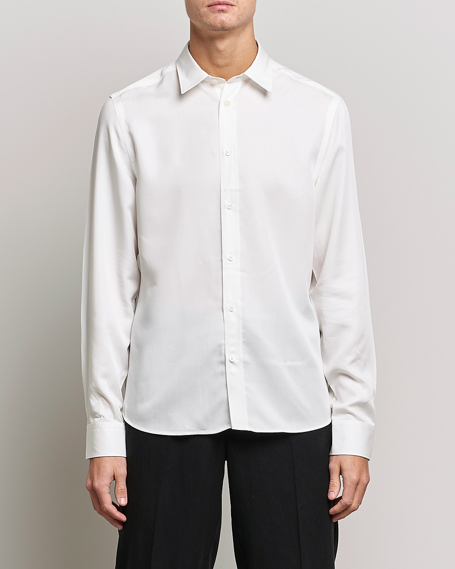 Mies |  | J.Lindeberg | Slim Fit Tencel Shirt Cloud White