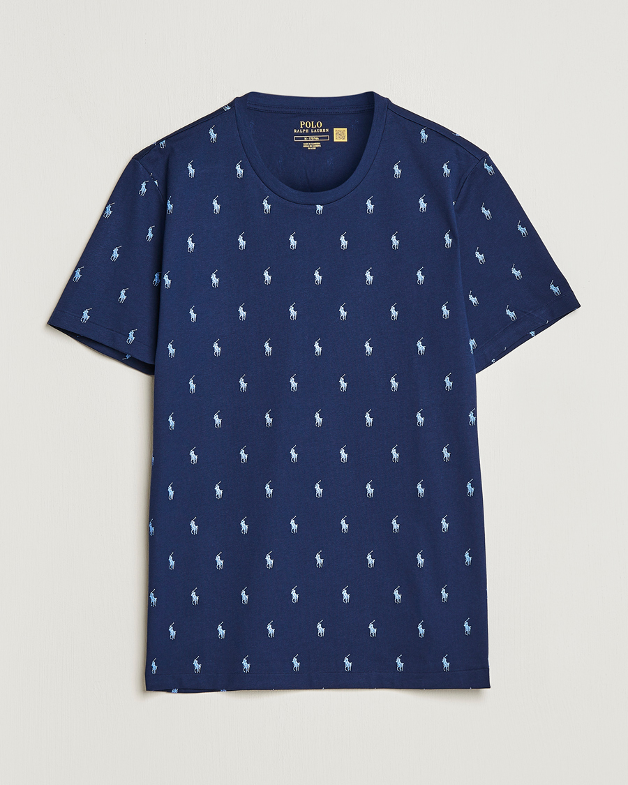 Mies | T-paidat | Polo Ralph Lauren | Printed Pony Crew Neck T-Shirt Navy