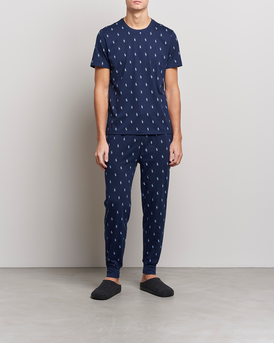 Mies | T-paidat | Polo Ralph Lauren | Printed Pony Crew Neck T-Shirt Navy
