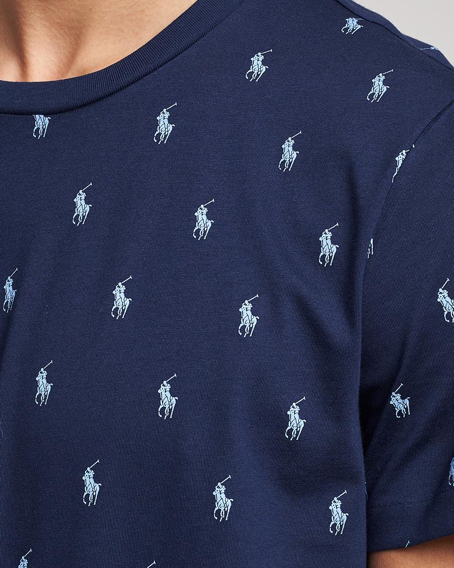 Mies | T-paidat | Polo Ralph Lauren | Printed Pony Crew Neck T-Shirt Navy