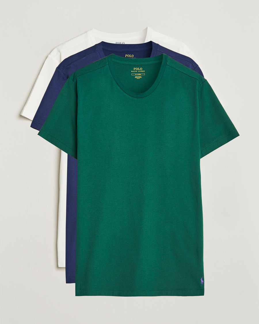 Mies | T-paidat | Polo Ralph Lauren | 3-Pack Crew Neck T-Shirt New Frst/Navy/White